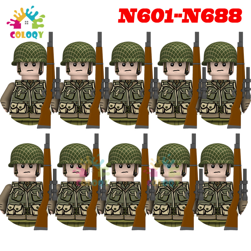 Lego Minifigure Holder - أطفال لعب WW2 10 قطعة/المجموعة N601-N688