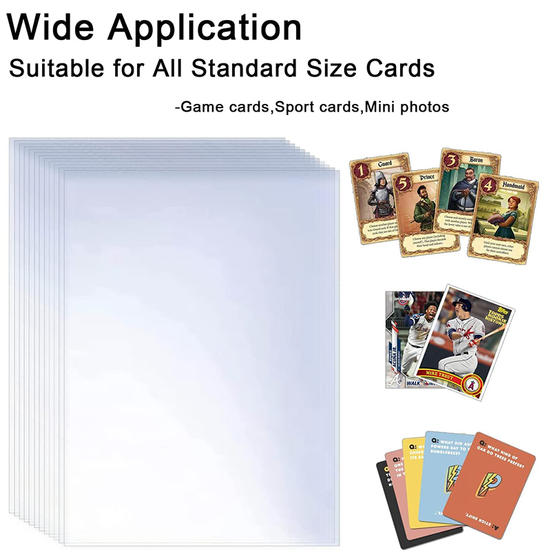Card Penny Sleeve - 200 قطعة غطاء بطاقة اللعب الشفافة