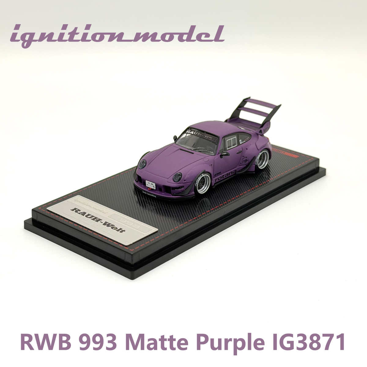 Die Cast Car 1 64 - نموذج سيارة بورش RWB 993 مطلي
