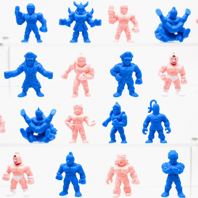 Capsule Toy Gashapon - ألعاب الكبسولات الأصلية Kinnikuman الوردي الأزرق