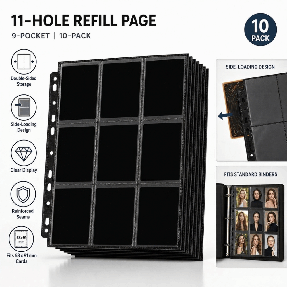 10 قطع من صفحات ألبوم البطاقات - مراجعة Trading Card Binder وسعره