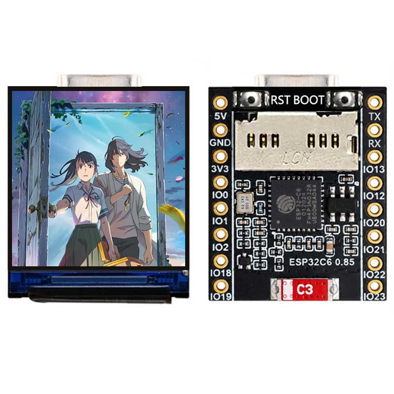 لوحة تطوير ESP32 C6 بشاشة IPS  - مراجعة Graded Card Display وسعره