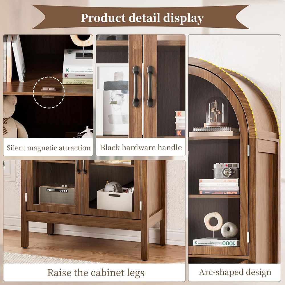 خزانة عرض من خشب الجوز والزجاج - مراجعة Display Case Acrylic وسعره