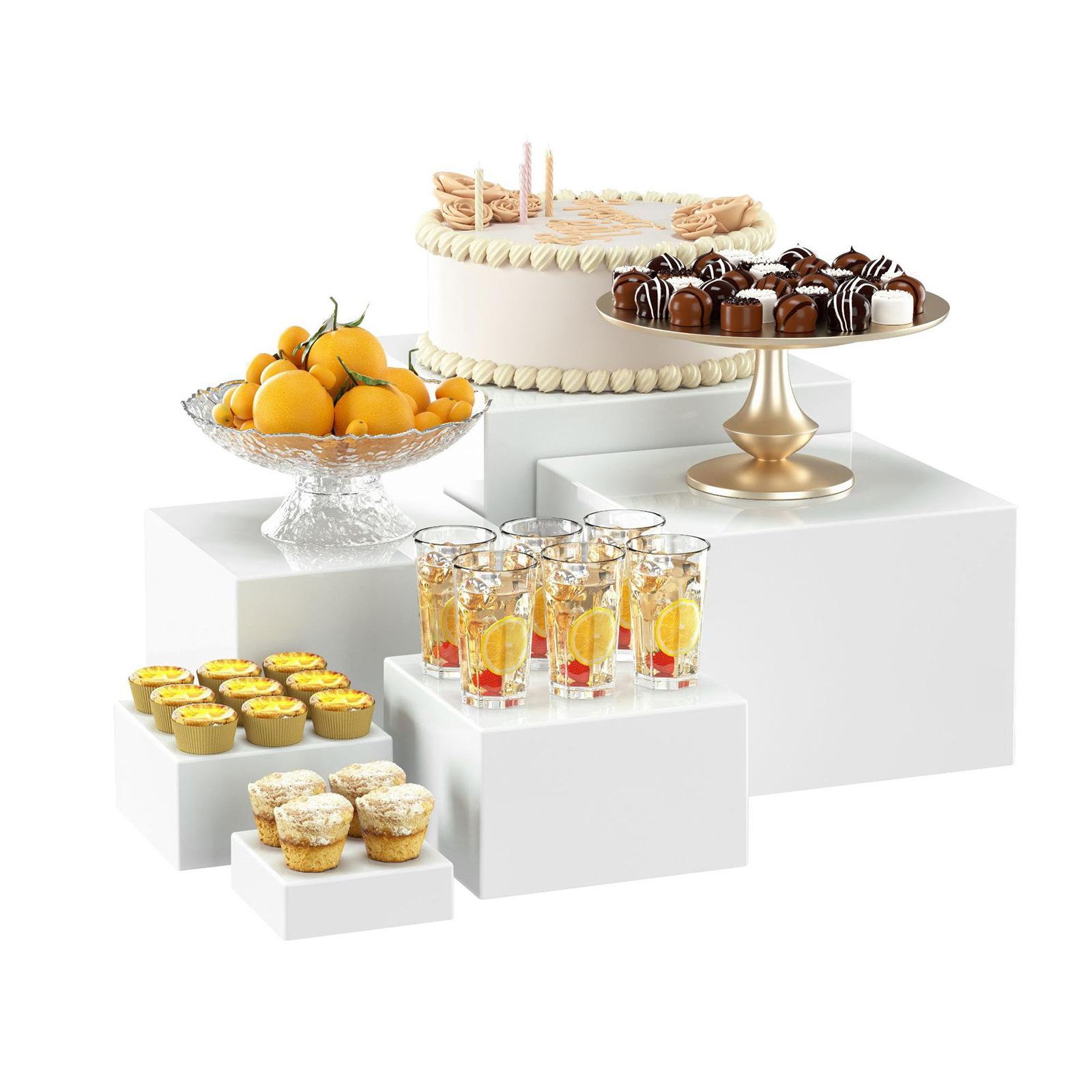 6x الاكريليك بوفيه الناهض الحل - مراجعة Display Risers Set وسعره