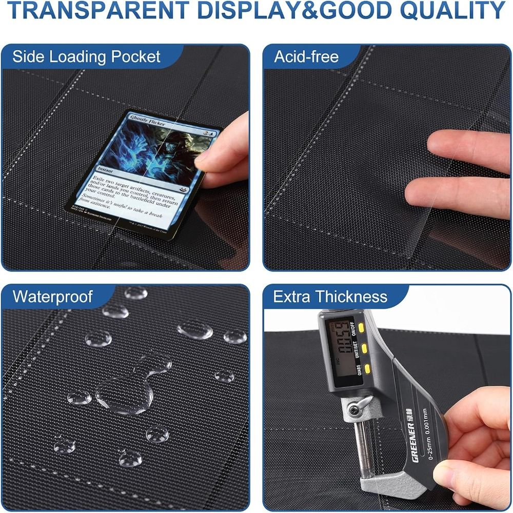 10 قطع من صفحات حافظة بطاقات ا - مراجعة Trading Card Binder وسعره